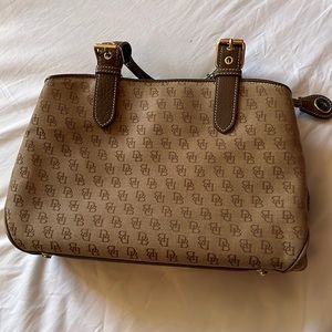 Dooney & Bourke Vintage Monogram Canvas Barrel Satchel